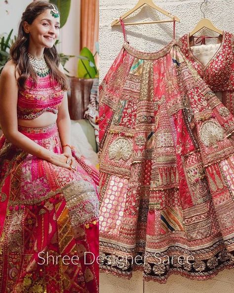 Shree Designer Saree on Instagram: "Shop Now These Premium Handmade !! ♥️🤩 Attires Made To Perfect For Your Big Day | Custom Tailored To Measure | Make A Dazzling Statement This Wedding Season | Shop Now ✨ Call / Whatsapp : +91 9167456146 / 9819946694 ( Worldwide Inquiries ) Email : care@shreedesignersaree.com Ask For Real Images Of Our Work Done In Past For Clients & Get An Idea Of Quality & Fabrics. #lehenga #saree #fashion #indianwedding #lehengacholi #indianwear #ethnicwear #wedding #ind Pink Lehenga Blouse, Colourful Lehenga, Chunni Ceremony, Latest Bridal Lehenga Designs, Mehendi Outfit, Haldi Outfits, Raw Silk Lehenga, Mehendi Outfits, Latest Bridal Lehenga