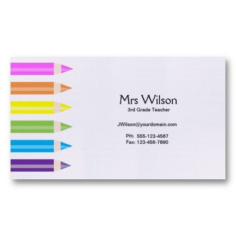 Custom Teacher Business Cards #teacher #gift School Business Card, Teacher Business Cards Ideas, Teacher Business Cards Free Template, Substitute Teacher Cards Business, Bilingual Business Card, Elementary Substitute Teacher, Student Business Cards, Teaching Interview, Teacher Business Cards