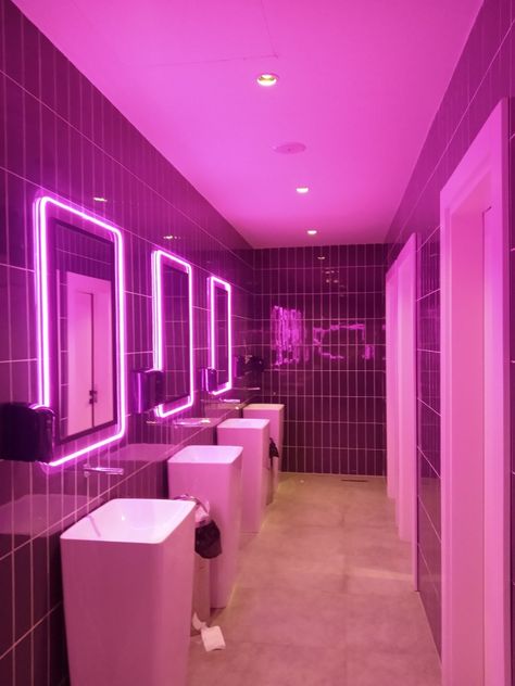 #aesthetic #place #neon #lights #pink #café Pink Bar Design, Cute Bar Aesthetic, Pink Restaurant Aesthetic, Pink Bar Aesthetic, Purple Cafe Aesthetic, Pink Club Aesthetic, Pink Cafe Aesthetic, Pink Coffee Shop, Neon Cafe