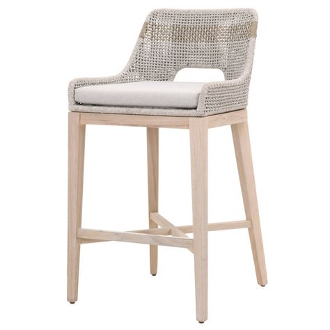 Tapestry Outdoor Barstool Bar En Plein Air, White Counter Stools, White Counters, Patio Bar Stools, Outdoor Stools, Outdoor Bar Stools, Wood Bar, Teak Outdoor, Counter Height Stools