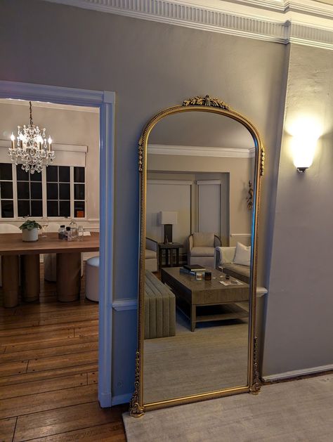 Full Length Mirror, Baroque Floor Mirror, Anthropologie Gold Mirror, Gleaming Primrose Mirror, Lobby Mirror, Large Mirror, Mantel Mirror - Etsy Canada Vintage Living Room Mirror, Floor Length Gold Mirror, Big Gold Mirror, Full Length Mirror In Living Room, Gold Mirror Bedroom, Full Length Mirror Living Room, Large Leaning Mirror Fancy, Big Fancy Mirror, Long Gold Mirror Vintage