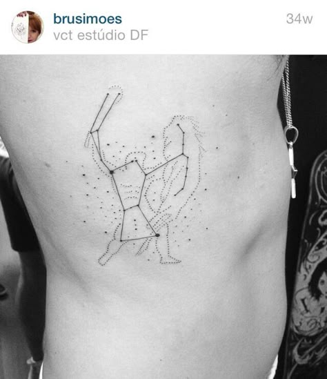 Orion Constellation Tattoo, Orion Tattoo, Astronomy Tattoo, Tea Tattoo, Science Tattoos, Tattoo 2022, Next Tattoo Ideas, Space Tattoos, Celestial Tattoo