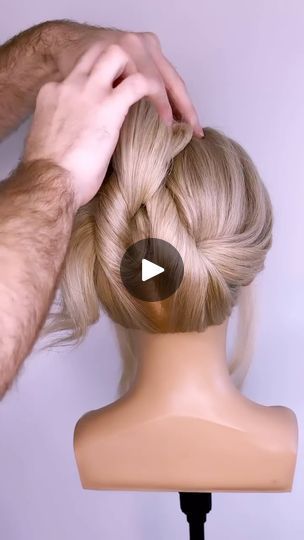 Facebook Fancy Braids, Hair Tricks, Hair Hack, Simple Prom Hair, Prom Season, Updo Styles, Hair Buns, Peinados Recogidos, Hair Braids