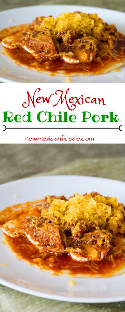 New Mexico Red Chile Pork with Huevos - New Mexican Foodie Red Chile Stew New Mexico, Red Chili Pork, Red Chile Pork, Red Chili Recipes, New Mexico Red Chile, Mexican Pork Recipes, Pork Chili Recipe, Mexico Recipes, Southwest Recipes