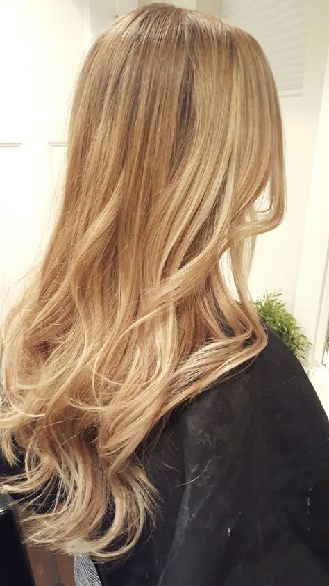 Honey blonde. Golden blonde. Balyage. Ombre. Babylights Blonde Lowlights, Honey Blonde Hair Color, Golden Highlights, Golden Blonde Hair, Chocolate Hair, Shorter Hair, Balayage Blonde, Honey Blonde Hair, Blonde Hair Inspiration