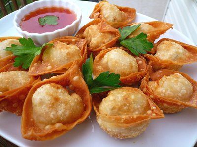 Fried Wontons, Wonton Recipes, Popular Appetizers, Iftar Recipes, Wontons, Vegetarian Appetizers, Great Appetizers, Chef Recipes, Spring Rolls