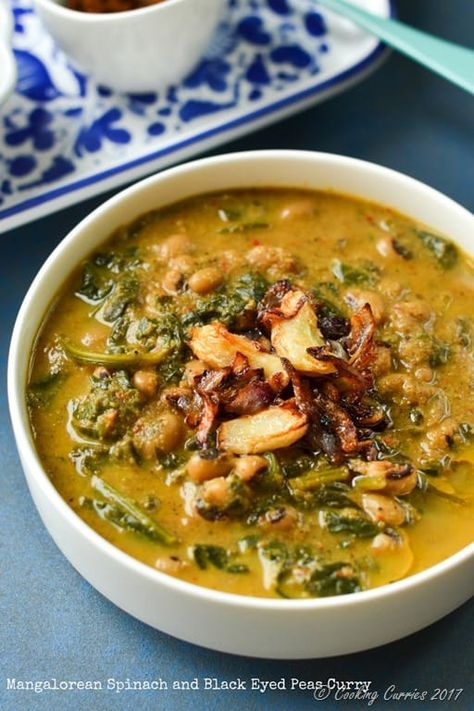 Curry With Spinach, Black Eyed Peas Recipe, Cooking Curry, Creamy Curry, Spinach Curry, Curry Soup, Pea Recipes, Bad Habit, Tikka Masala