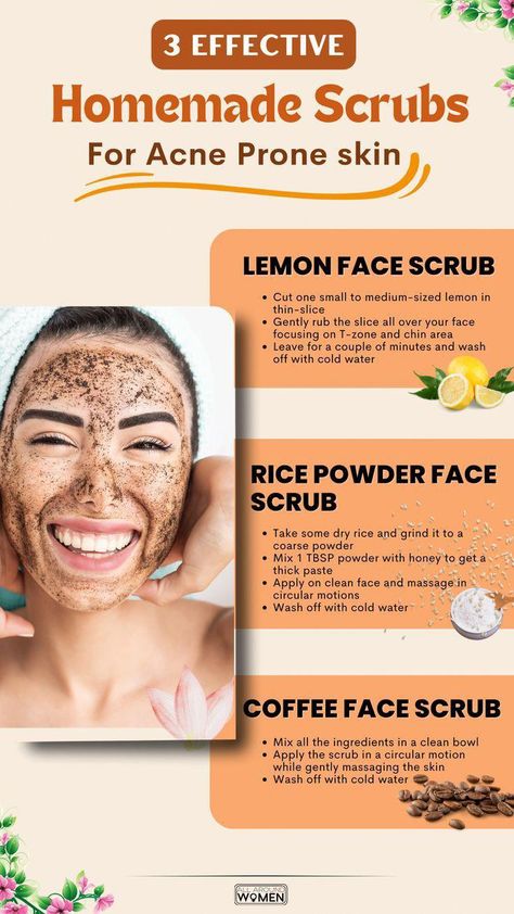 Diy Exfoliating Face Scrub, Face Scrubs, Exfoliating Face Scrub, Diy Beauty Treatments, Skin Face Mask, Oily Skin Care Routine, Homemade Scrub, Face Scrub Homemade, Good Skin Tips