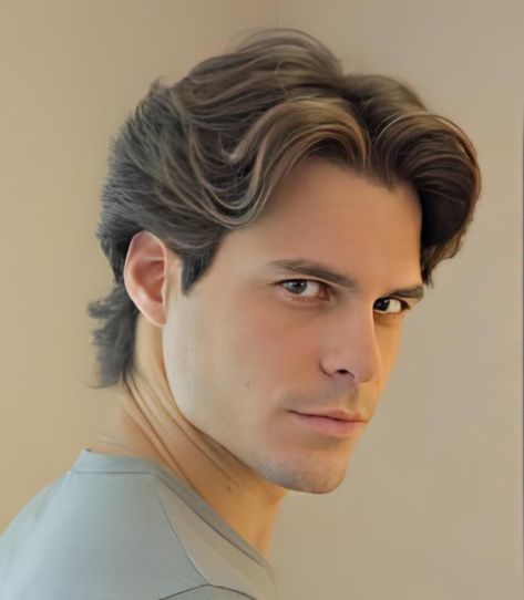 27 New Undercut Middle Part Hairstyle For Men 19 Middle Part Curtain Bangs Men, Center Part Mullet, Curtains Hairstyle Men, Push Back Hairstyle, Middle Part Men, 90s Men Hairstyles, Middle Part Mullet, Middle Part Hairstyles Men, Middle Part Hairstyle