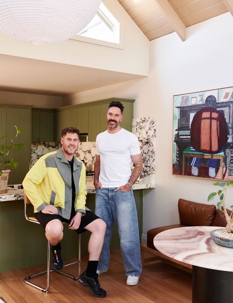 When David Flack of Flack Studio moved into his partner Jason Olive’s Richmond home, he designed a renovation as a love letter. Flack Studio, Haight Street, Mount Martha, Sheer Linen Curtains, Living Room Interiors, Bohemian Style Decor, Redecorating Ideas, Vintage Stool, Modernist Architecture