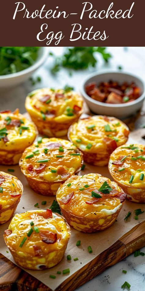 Start your day with protein-packed Starbucks egg bites. This homemade recipe uses eggs, cottage cheese, gruyere cheese, and bacon for a delicious breakfast. Protein Packed Egg Bites, Savory No Egg Breakfast, Lunch Egg Recipes, Egg Bacon Bites, Recipe For Egg Bites, Bacon Gouda Egg Bites Scooters, Scooters Bacon Gouda Egg Bites, Goat Cheese Egg Bites, Keto Egg Bites With Cottage Cheese