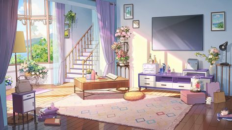 Anime Houses, Anime House, Gacha Background, Anime Places, Background Anime, Bedroom Drawing, Episode Interactive Backgrounds, Gacha Backgrounds, Episode Backgrounds