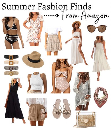 Affordable summer fashion finds from Amazon! Cute beach outfits, vacation outfits, resort style. Dresses For Island Vacation, Resort 2023 Fashion Trends, Trendy Vacation Outfits Beach, Tropical Island Outfits Vacations, Honeymoon Vacation Outfits, Resort Outfit Ideas 2023, Resort Clothes For Women, Amazon Honeymoon Outfits, Island Casual Attire Women