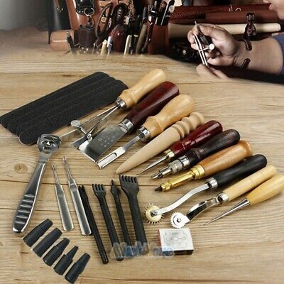 LEATHER CRAFT TOOLS Punch Kit Stitching Carving Working Sewing Saddle Groover - $9.99 | PicClick Leather Pattern Diy, Making Bags, Leather Working Tools, Leather Tools, Tandy Leather, Shoulder Bags Pattern, Leather Craft Tools, Leather Diy Crafts, Handbag Pattern