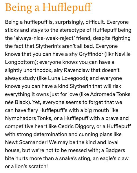 Hufflepuff Facts, Different Types Of Hufflepuff, Hufflepuff Things, Hufflepuff Personality, Slytherin X Hufflepuff Fanart, Huff And Puff, Slytherin And Hufflepuff, Hufflepuff House, Hufflepuff Pride