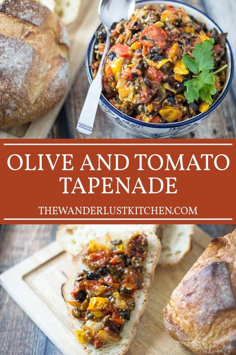 Tomato Tapenade Recipes, Tomato Tapenade, Tapenade Recipe, Olive Tapenade, Tapenade, Inspired Recipes, Kitchen Recipes