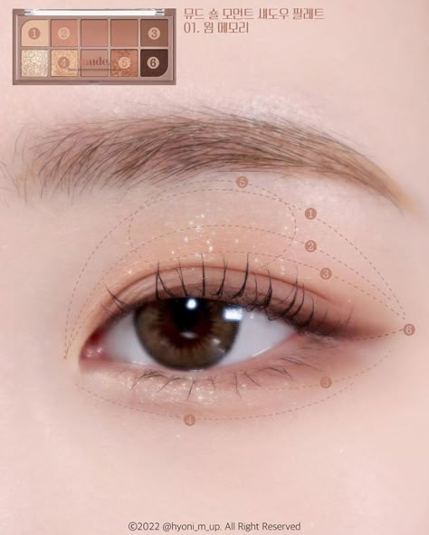 K Beauty Eye Makeup, Simple Korean Eye Makeup, Korean Eye Makeup Natural, Eye Makeup Korean, Asian Makeup Tutorials, Mekap Mata, Doll Eye Makeup, Cute Eye Makeup, Korean Eye Makeup