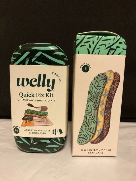 Welly+Quick+Fix+Kit+Duo+On-The-Go+First+Aid+Assorted+Bandages+&+Ointments+in+Reusable+tin Everything Is Possible, Aid Kit, First Aid Kit, Latex Free, First Aid, A Box, The Go, Tin, Conditioner