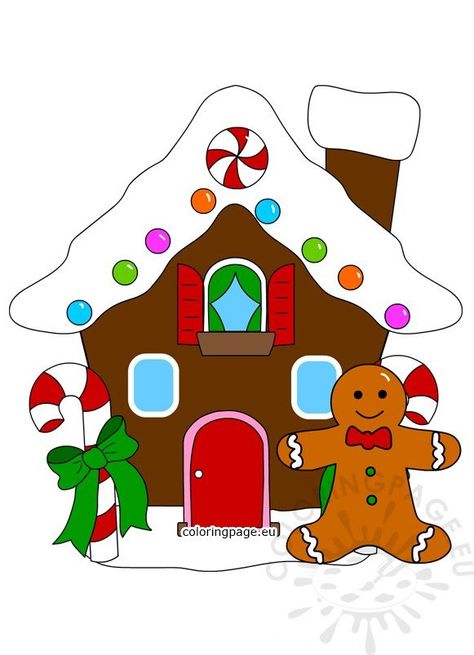 Gingerbread House Clip Art Free, Gingerbread House Paper Craft, Gingerbread House Coloring Page, Gingerbread House Printable, Gingerbread Man Printable, Kids Gingerbread House, Gingerbread House Clipart, Christmas Boarders, Amazing Coloring Pages