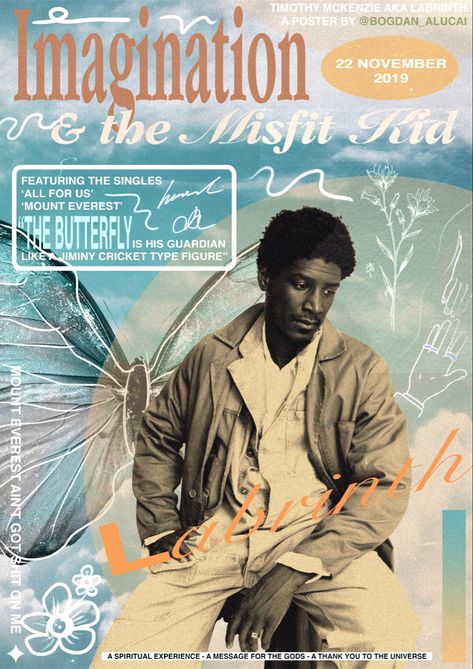 Labrinth. Euphoria Soundtrack Producer. Vintage Poster. Blue Colored. Imagination and The Misfit Kid Labrinth Music Poster, Euphoria Poster Vintage, Labrinth Singer Poster, Euphoria Word, Zendaya Tattoo, Zendaya Music, Euphoria Poster, Labyrinth Poster, All For Us