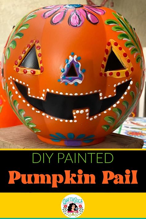 Halloween Candles Diy, Painted Pumpkin Ideas, Pumpkin Pail, Hand Painted Pumpkin, Last Minute Halloween, Painted Pumpkin, Halloween Window, Pumpkin Ideas, Halloween Monster