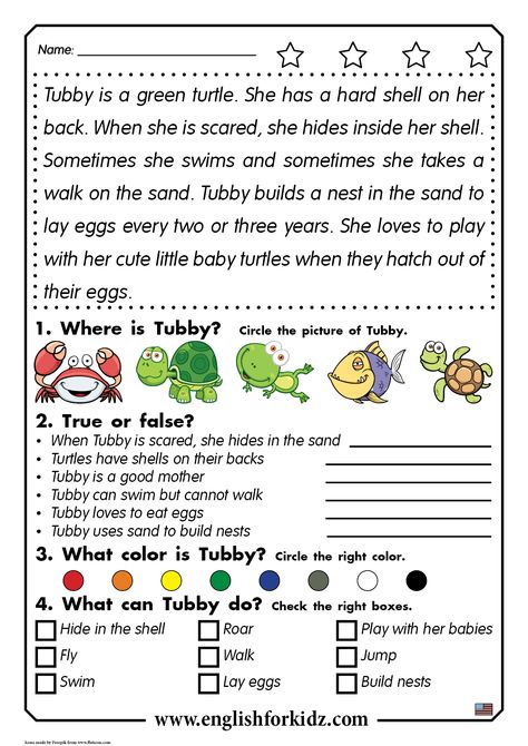 Reading comprehension passage for children learning English in elementary school - grade 1, grade 2. Reading Comprehension Grade 1, Reading Comprehension Texts, 2nd Grade Reading Comprehension, First Grade Reading Comprehension, Past Continuous, Reading Comprehension For Kids, Reading Comprehension Kindergarten, Present Continuous, Reading Comprehension Lessons