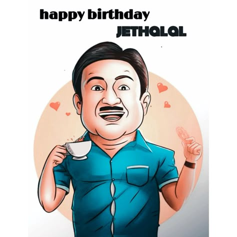 Jethalal Illustration, Jethalal Drawing Sketch, Jethalal Funny Pics, Drawing Cartoon Characters Sketches, Dilip Joshi, Funny Cartoon Drawings, Nsb Pictures, Laws Of Karma, Photo To Cartoon Photoshop