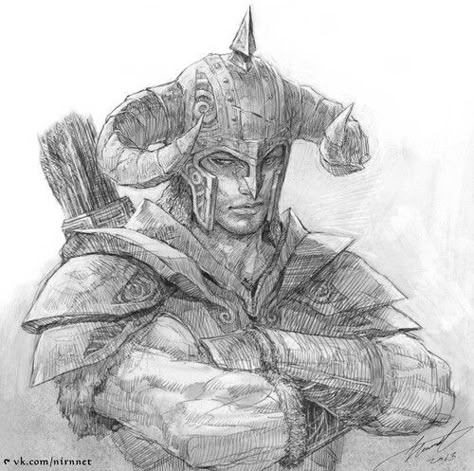 Nord Skyrim Art Drawing, Skyrim Nord Art, Skyrim Drawing, Dragonborn Skyrim, Skyrim Dragonborn, Elder Scrolls Games, Skyrim Art, Elder Scrolls Art, Elder Scrolls Skyrim