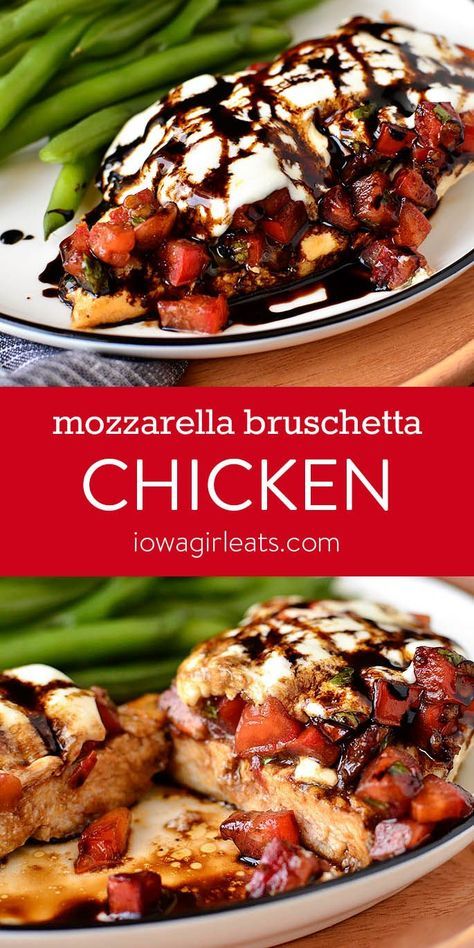 Mozzarella Bruschetta, Chicken And Mozzarella, Easy Gluten Free Dinner, Fresh Bruschetta, Wallpaper Food, Gluten Free Dinner Easy, Mozzarella Recipes, Bruschetta Chicken, Meal Prep Plans