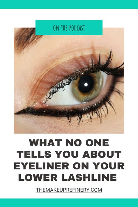 If you're still applying eyeliner on your lower eyelid, then read with me, my friend. I'm going to help you learn the most important illusion that is occurring because of this makeup look that might've been great the first time round in the 80s, but isn't really helping you anymore. Let's face it: the lower lashline eyeliner look isn't flattering, so learn how to apply your makeup without eyeliner on your lower lid, for a softer makeup and look and fell better and brighter. And younger! Eyeliner On Bottom Lid Only, Lower Lashline Eyeliner, Top Lid Eyeliner How To Do, How To Keep Eyeliner On Waterline, Lower Lash Line Eyeliner, Eyeliner Bottom Lash Line, Lower Eyelid Makeup, Lower Lid Eyeliner, How To Wear Eyeliner