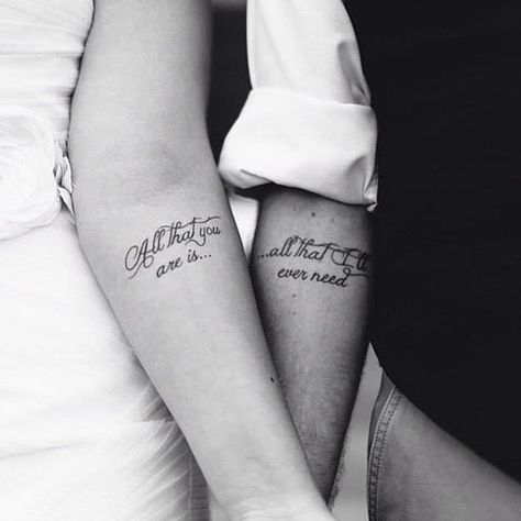 First Dance Lyrics Couple Tattoo Quotes, Marriage Tattoos, Tattoo Line Art, Couple Tat, Couple Tattoos Love, Partner Tattoos, Couple Tattoos Unique Meaningful, Best Couple Tattoos, Small Couple Tattoos