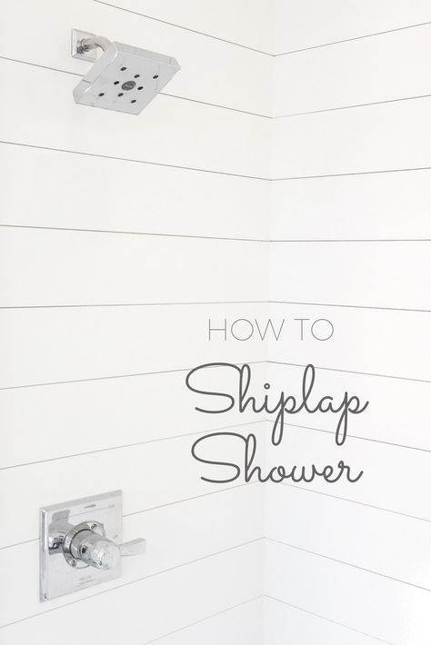 How to Install Shiplap In A Shower (and be the coolest people on the planet) | Mostess Shiplap Tile Shower Wall, Ship Lapped Bathroom, White Shiplap Bathroom, Joanna Gaines Shiplap, Subway Tile Bathroom, White Subway Tile Bathroom, Shiplap Siding, Shiplap Boards, Installing Shiplap