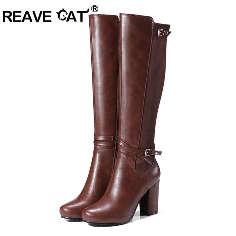 Smarter Shopping, Better Living! Aliexpress.com Brown High Boots, Knee High Riding Boots, Cat Women, Brown Knee High Boots, Tall Brown Boots, Knee High Heels, Comfort Shoes Women, Boots Waterproof, Suede Leather Boots