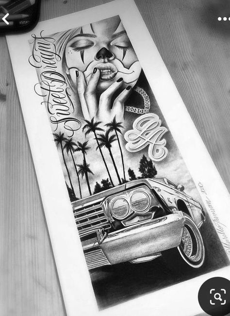 Chicano Art Style, Chicano Movement, Cholo Tattoo, Lowrider Tattoo, Chicano Tattoos Sleeve, Full Leg Tattoos, Gangsta Tattoos, Saved Tattoo, Chicano Style Tattoo