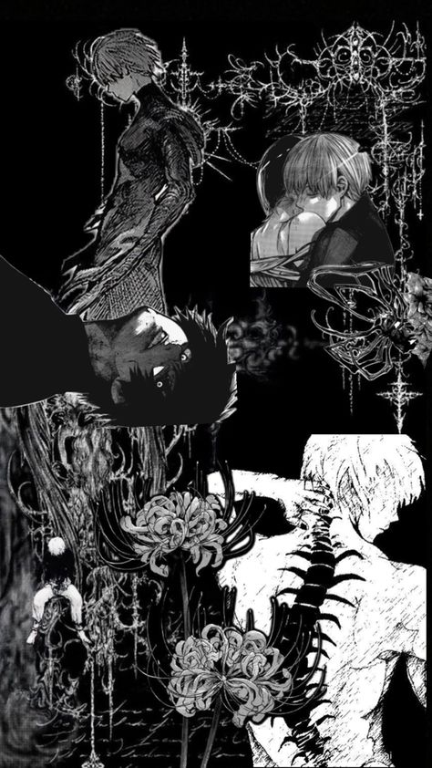 Tokyo Ghoul Phone Wallpaper, Flowers From Tokyo Ghoul, Tokyo Ghoul Flower Wallpaper, Flower From Tokyo Ghoul, Tokyo Ghoul Dark Wallpaper, Yomo Tokyo Ghoul, Tokyo Ghoul Poster Aesthetic, Tokyo Ghoul Wallpapers, Tokyo Ghoul Kaneki