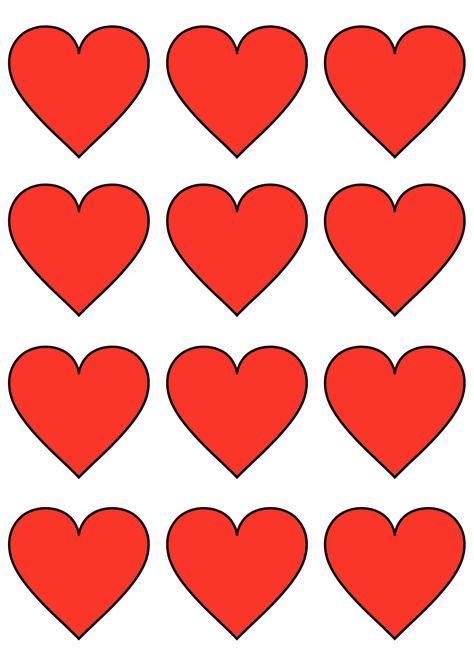 12 Free Printable Heart Templates Cut Outs - Freebie Finding Mom Valentines Cut Outs, Heart Cutouts Printable, Free Heart Printables Templates, Hearts Cut Out, Hearts Template Printable Free, Valentine Heart Template Free Printable, Free Printable Hearts, Heart Stickers Free Printable, Heart Printable Free