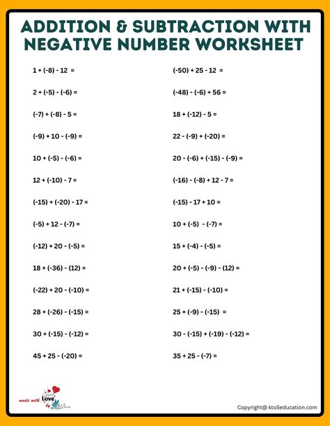 Addition And Subtraction Of Negative Numbers Worksheets | FREE Download Check more at https://kto5education.com/17527-2addition-and-subtraction-of-negative-numbers-worksheets/ Grade7 Math, Negative Numbers Worksheet, Mental Maths Worksheets, Math Olympiad, Math Station, Numbers Worksheet, Holiday Worksheets, Decimals Worksheets, Numbers Worksheets