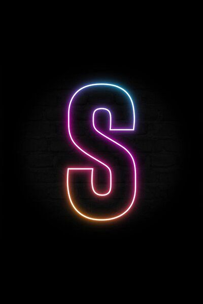 Letter S Logo Fonts, S Logo Design Letter, Neon Line Art, Retro Synthwave, Letras Cool, S Letter Images, A State Of Trance, The Letter S, Letter Art Design