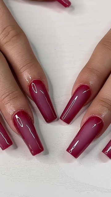 Pink And Red Airbrush Nails, Red Aura Nails Acrylic, Airbrush Red Nails, Red Pink Aura Nails, Red Aura Nails With Chrome, Red Air Brush Nails, Clear Aura Nails, Maroon Aura Nails, Red And Pink Aura Nails