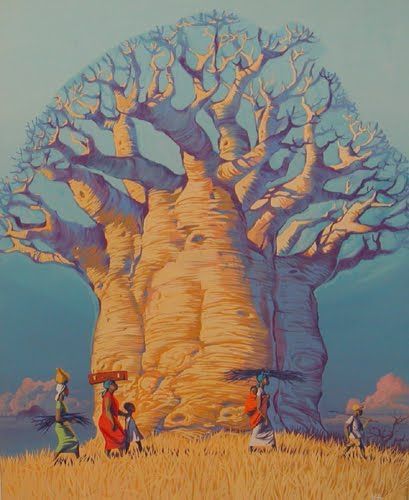 Mystery Art, Image Zen, African Tree, 달력 디자인, Baobab Tree, Art Poetry, African Artists, Unique Trees, Painting Artist