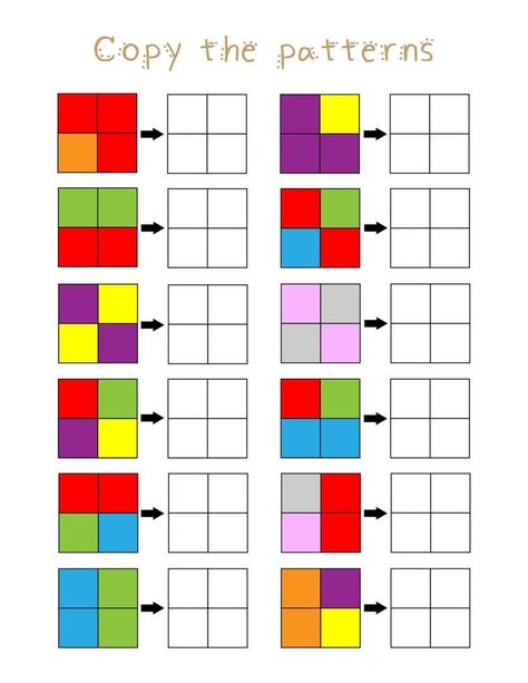 Patterns for kids worksheet. Educational and logic game for children. Colors patterns. A Preschool Journal Ideas, Attention Worksheets, Alphabet Games For Kindergarten, English Alphabet Worksheets, Number Games Preschool, Alphabet Worksheets For Kindergarten, Kindergarten Alphabet Worksheets, Attention Activities, Mind Map Ideas