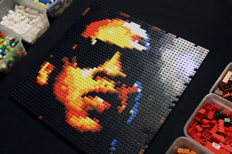 Hip Hop Producers, Lego Mosaic, Mosaic Portrait, Free Beats, Lego Art, Lego Brick, Jay Z, Free Sample, Basic Colors