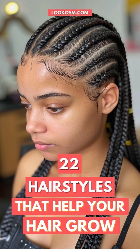 22 Hairstyles That Help Your Hair Grow: Insider Insights Hairstyles That Promote Hair Growth, Hairstyles That Help Hair Grow, Hairstyles That Make Your Hair Grow, Hairstyles To Help Hair Grow, Braids For Hair Growth, Long Luscious Hair, Loose French Braids, Help Hair Grow, Hair Tuck