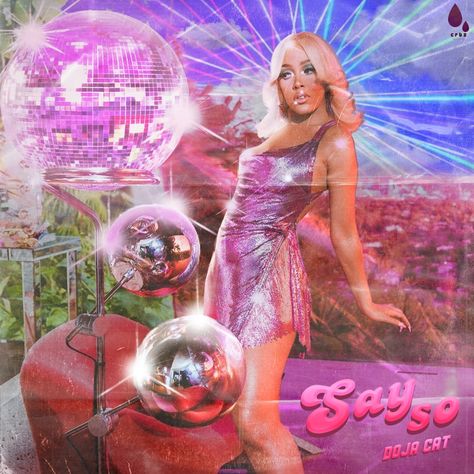 Fanart Say so Doja Cat Single cover Doja Cat Aesthetic Outfit, Say So Doja Cat, Mother Cat, Dorm Posters, Disco Outfit, Cat Makeup, Cat Posters, Cat Aesthetic, Doja Cat