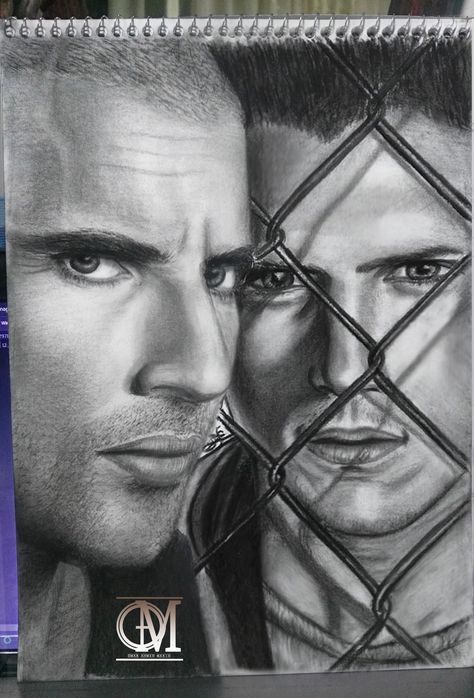 michael schofield and lincoln borrows art  wentworth miller drawing Prison Break Drawing, Break Drawing, Coloured Drawings, Michael Schofield, Michael Scofield, Wentworth Miller, Prison Break, Big Sean, Celebrity Dads