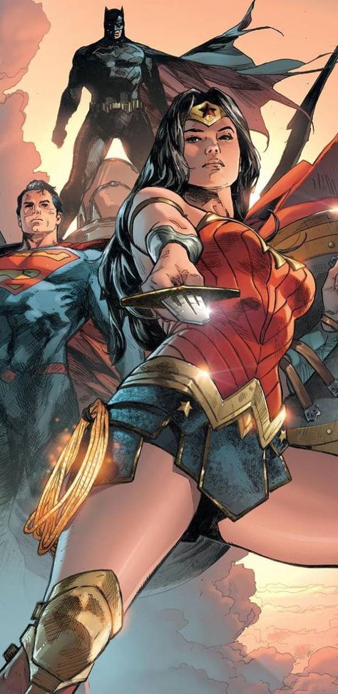 Art Dc Comics, Dc Trinity, Michael Turner, Dc Comics Wallpaper, Wonder Woman Art, Univers Dc, Superman Wonder Woman, Arte Dc Comics, Wonder Women