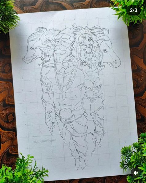 Panchmukhi Hanuman Ji Sketch, How To Draw Hanuman Ji, Panchmukhi Hanuman Drawing, Panchmukhi Hanuman Ji Drawing, Muthappan Drawing, Hanuman Sketch Art, Hanumanji Sketch, Hanuman Ji Sketch, Ram Ji Drawing