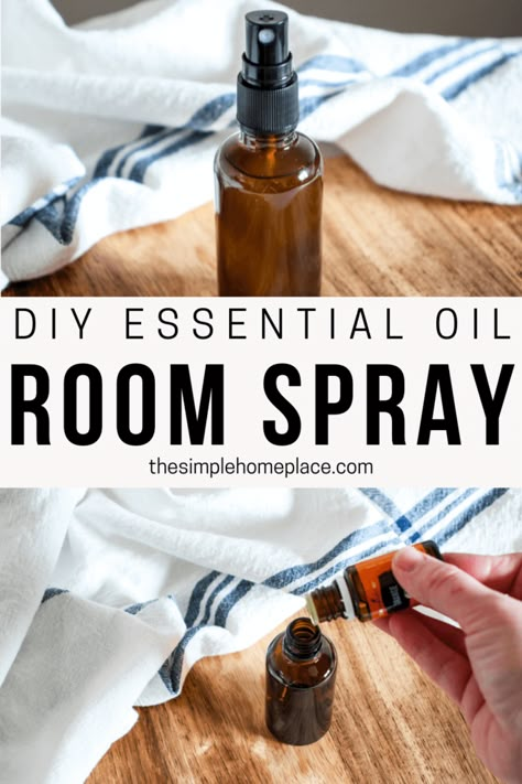 How to Make DIY Room Spray with Essential Oils - The Simple Homeplace Room Spray With Essential Oils, Homemade Room Spray, Essential Oil Room Spray, Room Spray Recipe, Amber Spray Bottle, Essential Oil Gifts, Diy Room Spray, Nontoxic Living, Easy Gift Idea