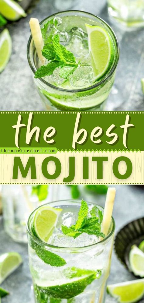 The Best Mojito Recipe, summer cocktails, alcoholic drinks Homemade Simple Syrup, Best Mojito Recipe, Mojito Recipe Classic, Classic Mojito, Mojito Mocktail, Summer Drinks Alcohol, Huevos Fritos, Mojito Recipe, Boozy Drinks