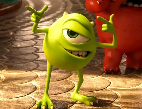 Mike Wazowski, Cartoon Characters, Green